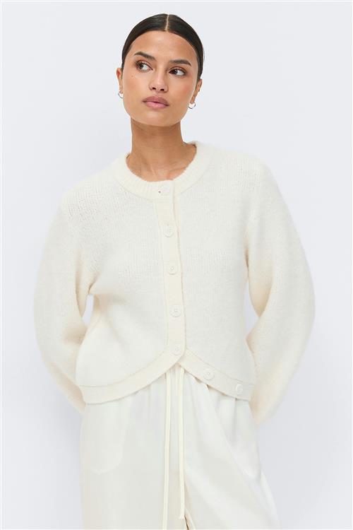 Gina Tricot - Knitted cardigan - Cardigans - Hvid - L - Dame