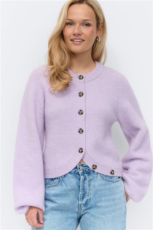 Gina Tricot - Knitted cardigan - Cardigans - Lilla - S - Dame