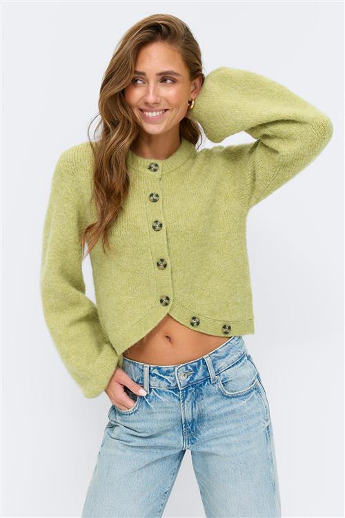 Gina Tricot - Knitted cardigan - Cardigans - Grøn - XS - Dame