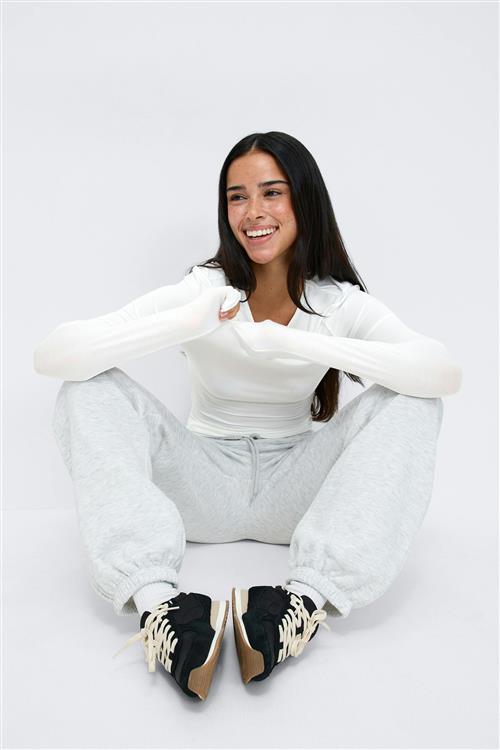 Gina Tricot - Slim fit long sleeve top - Langærmede toppe - Hvid - XS - Dame