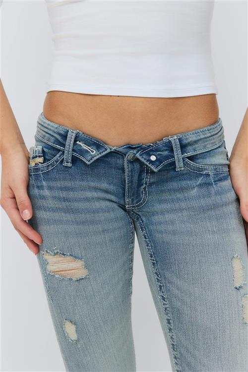 Gina Tricot - 14+ delulu flare jeans curve - flare jeans - Blå - L - Dame