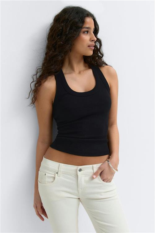 Gina Tricot - Racerback tank - Tanktops - Sort - S - Dame