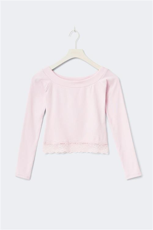 Gina Tricot - 14+ off shoulder top - Toppe - Lyserød - XXS - Dame