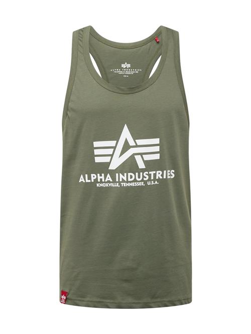 ALPHA INDUSTRIES Bluser & t-shirts  grøn / hvid