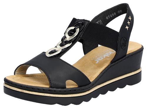 Rieker Sandaler  lysegrå / sort