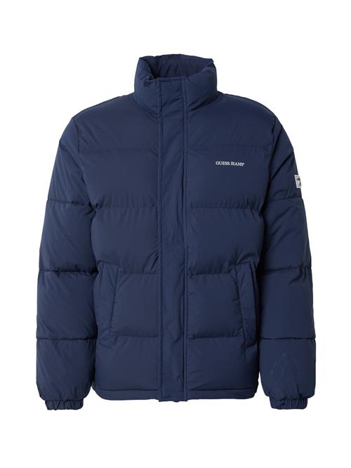 GUESS JEANS Vinterjakke  marin / hvid
