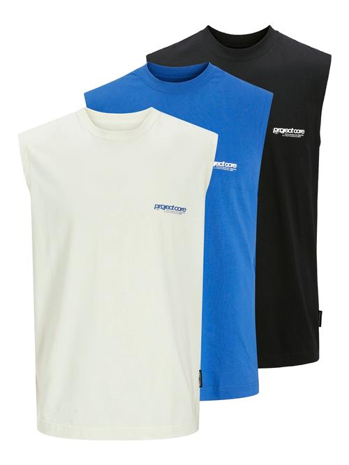 JACK & JONES Bluser & t-shirts 'JCOUNION'  royalblå / sort