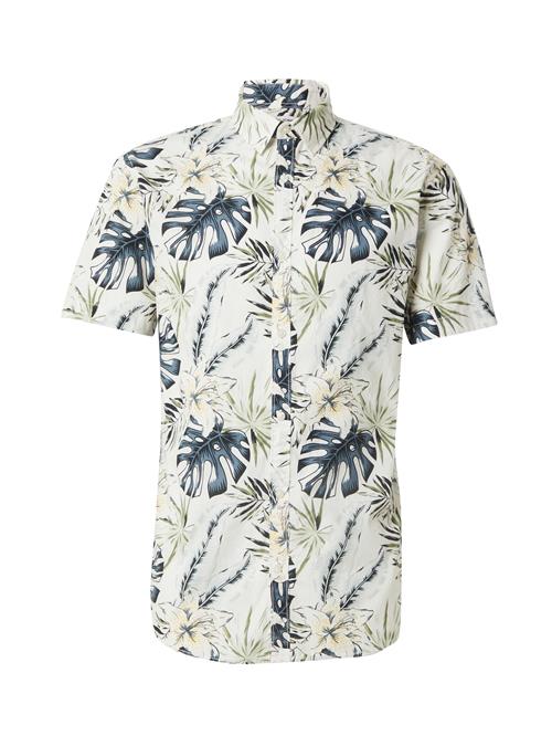 JACK & JONES Skjorte 'JJHAWAII'  blå / khaki / hvid
