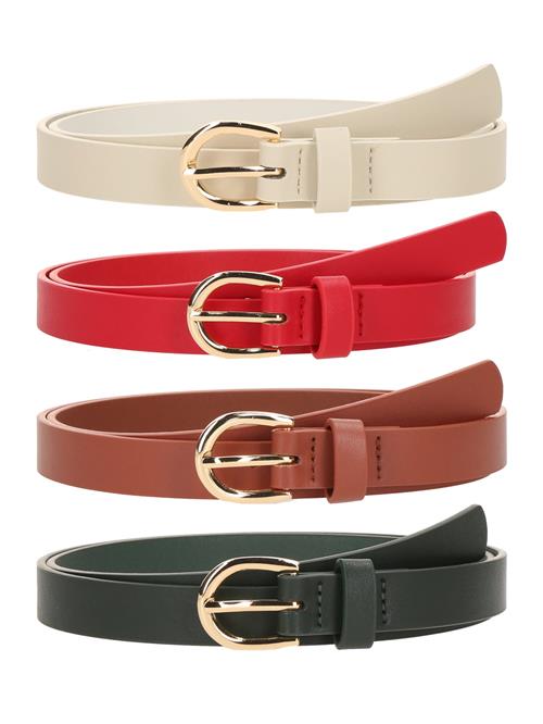 ABOUT YOU Bælte  ecru / brun / smaragd / rød