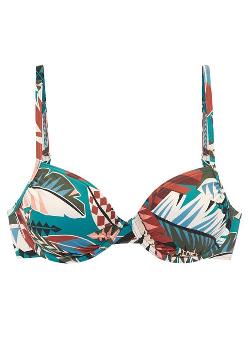 BUFFALO Bikinioverdel  lyseblå / oliven / mørkerød / hvid