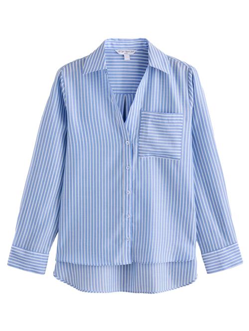 Next Bluse  dueblå / hvid