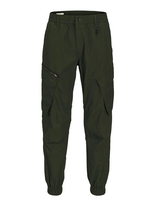 JACK & JONES Cargobukser 'JPSTKANE ELLIOT'  mørkegrøn