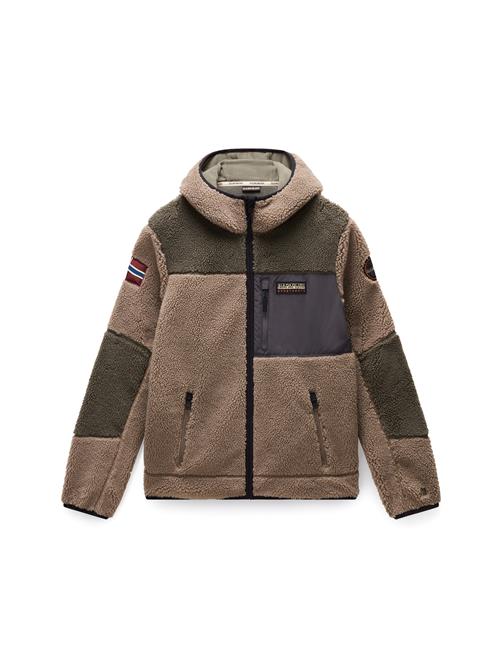 NAPAPIJRI Fleecejakke 'Yupik'  brun / khaki / sort