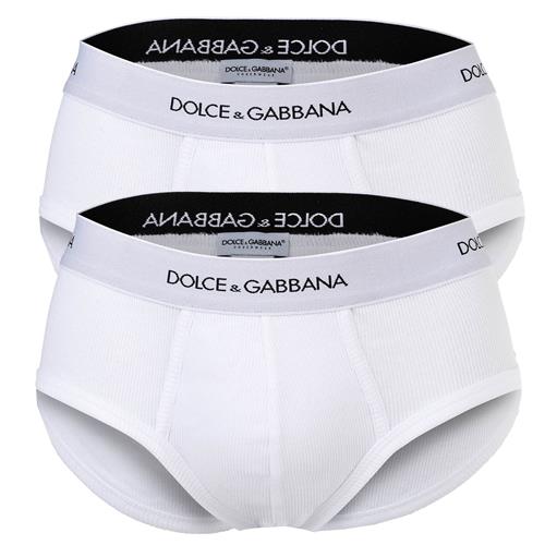 DOLCE & GABBANA Slip  sort / hvid