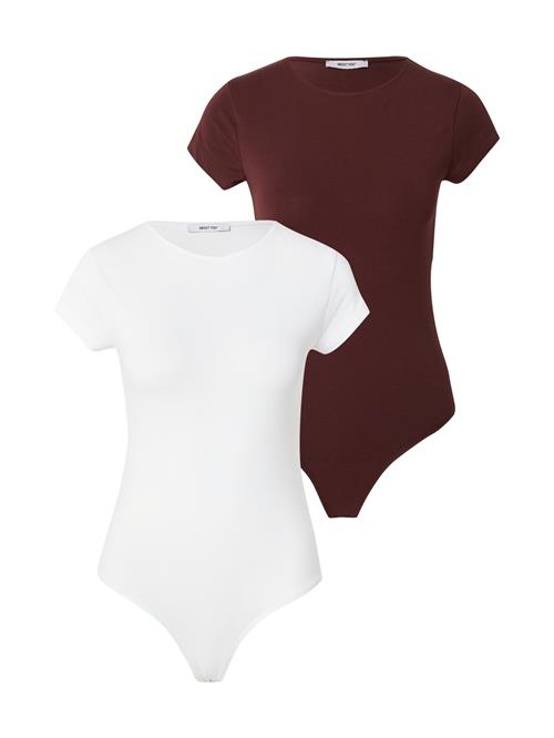 ABOUT YOU Shirtbody 'Ellinor'  bordeaux / hvid