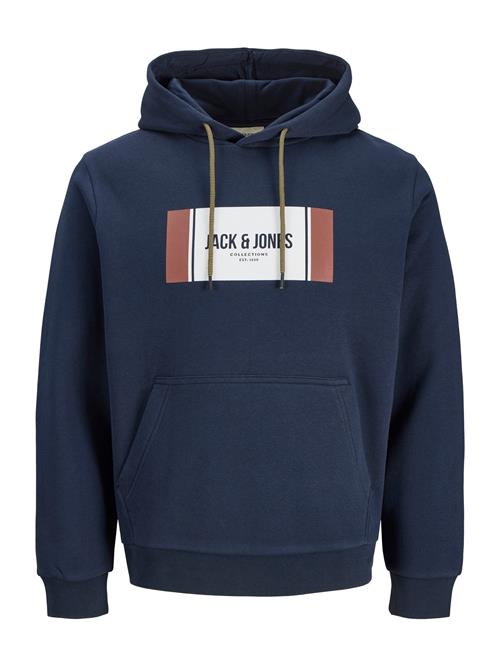 JACK & JONES Sweatshirt 'JJHayato'  navy / brun / hvid