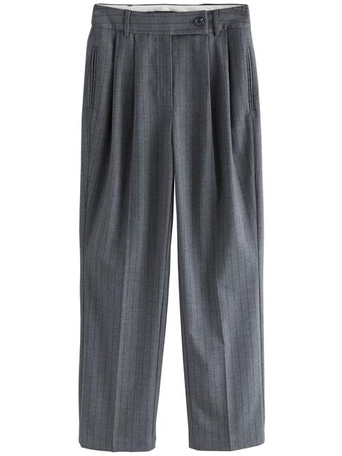 Next Bukser med lægfolder  grå / sort