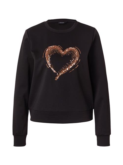ONLY Sweatshirt 'ONLMARCY'  guld / sort