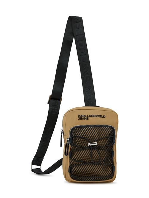 KARL LAGERFELD JEANS Skuldertaske  camel / sort
