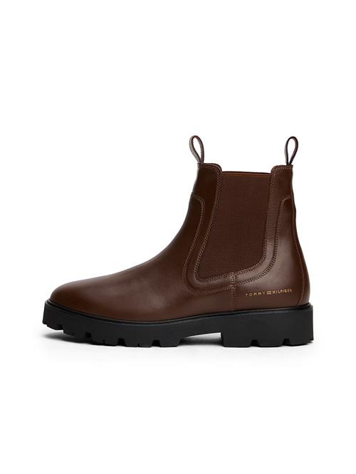 TOMMY HILFIGER Chelsea Boots  brun / guld