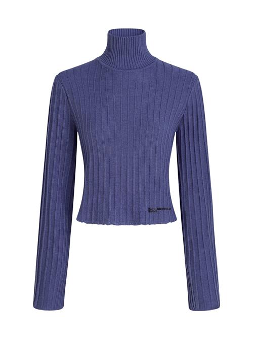 KARL LAGERFELD JEANS Pullover 'Plisse'  mørkeblå / sort