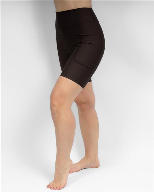 Eva Mocha Brown Compression Shorts