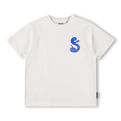Molo GOTS Rodney T-shirt Blue Snake  Blue Snake 116 cm  Hvid  116 cm  mand
