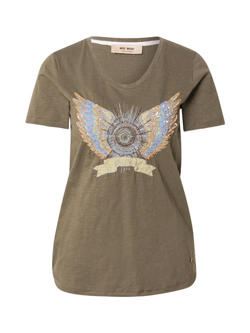 MOS MOSH Shirts 'MMGethi Deco'  lyseblå / grøn-meleret / orange / sølv