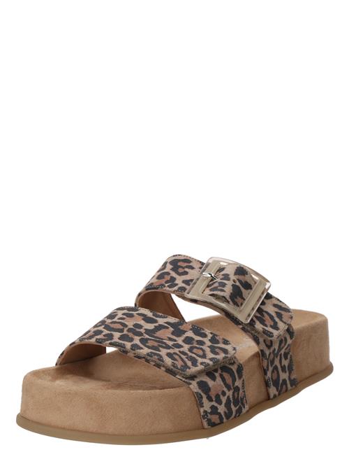 Paul Green Pantoletter  beige / umbra / mørkebrun