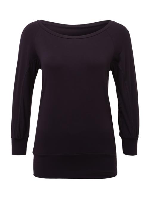 CURARE Yogawear Funktionsbluse 'Flow'  aubergine