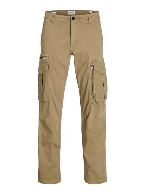 JACK & JONES Cargobukser 'JPSTKane JJCruise'  camel / sort / hvid