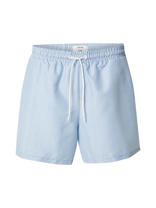 DAN FOX APPAREL Badeshorts 'Juri'  navy / lyseblå / hvid