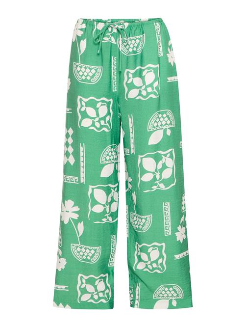 ICHI Bukser 'IHYETTA'  grøn / hvid