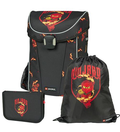 LEGOÂ® Ninjago Skoletaskesæt - Easy Light - Kai - Sort
