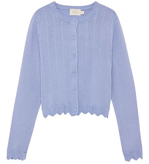 Creamie Cardigan - Pointelle - Blue Lustre