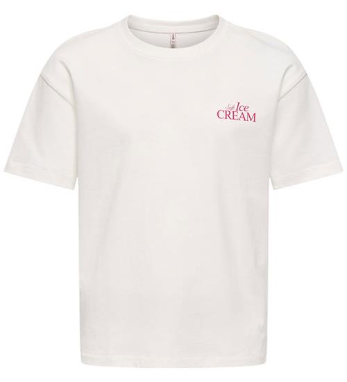 Kids Only T-shirt - Loose - Noos - KogHelen - Cloud Dancer/Icecr