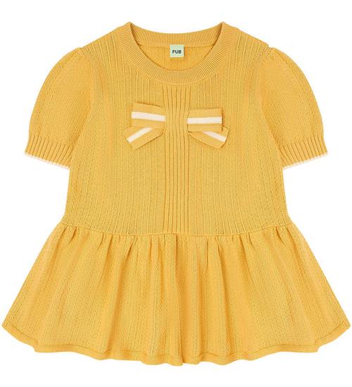 FUB T-shirt - Strik - Butter m. Sløjfe