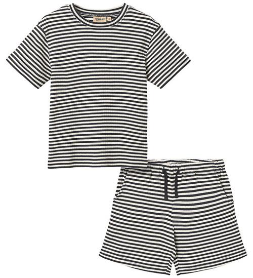 Wheat Shortssæt - Rib - Fabian - Navy Rib Stripe
