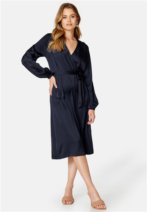 BUBBLEROOM Gisele Satin Midi Dress