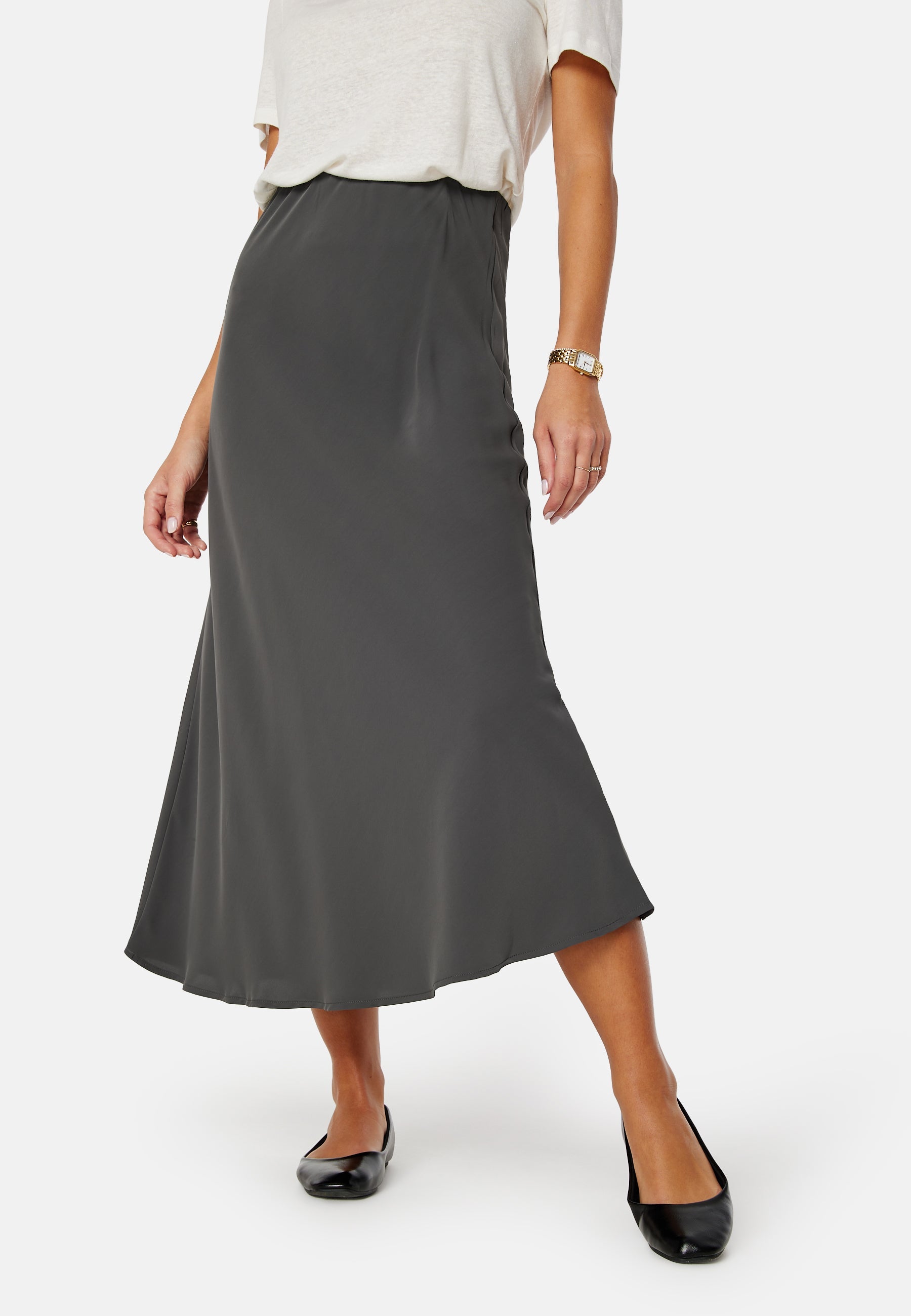 Pieces Pcfranan HW Midi Skirt