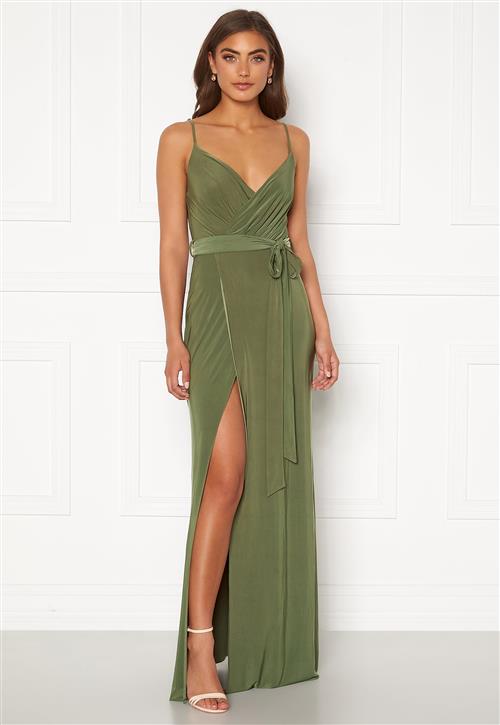 Goddiva Wrap Front Maxi Dress