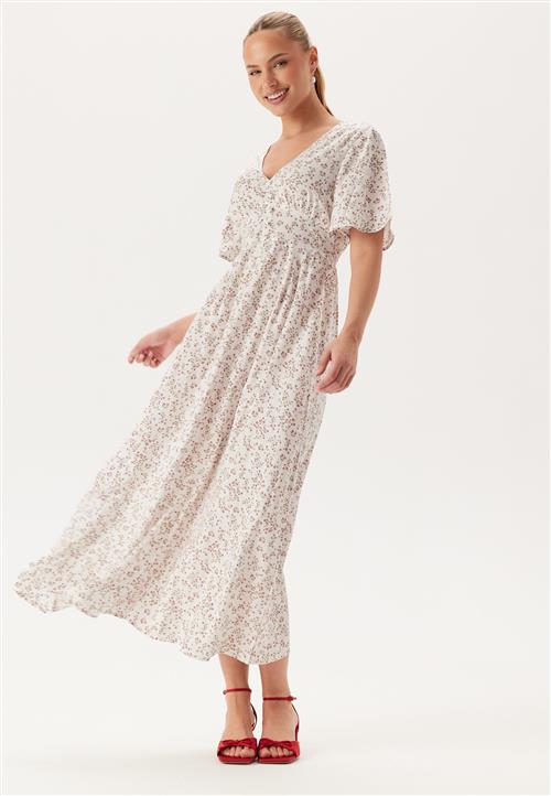 BUBBLEROOM Butterfly Sleeve Viscose Maxi Dress