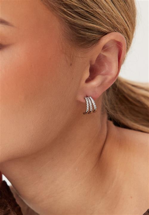 BY JOLIMA Trippel Crystal Earring