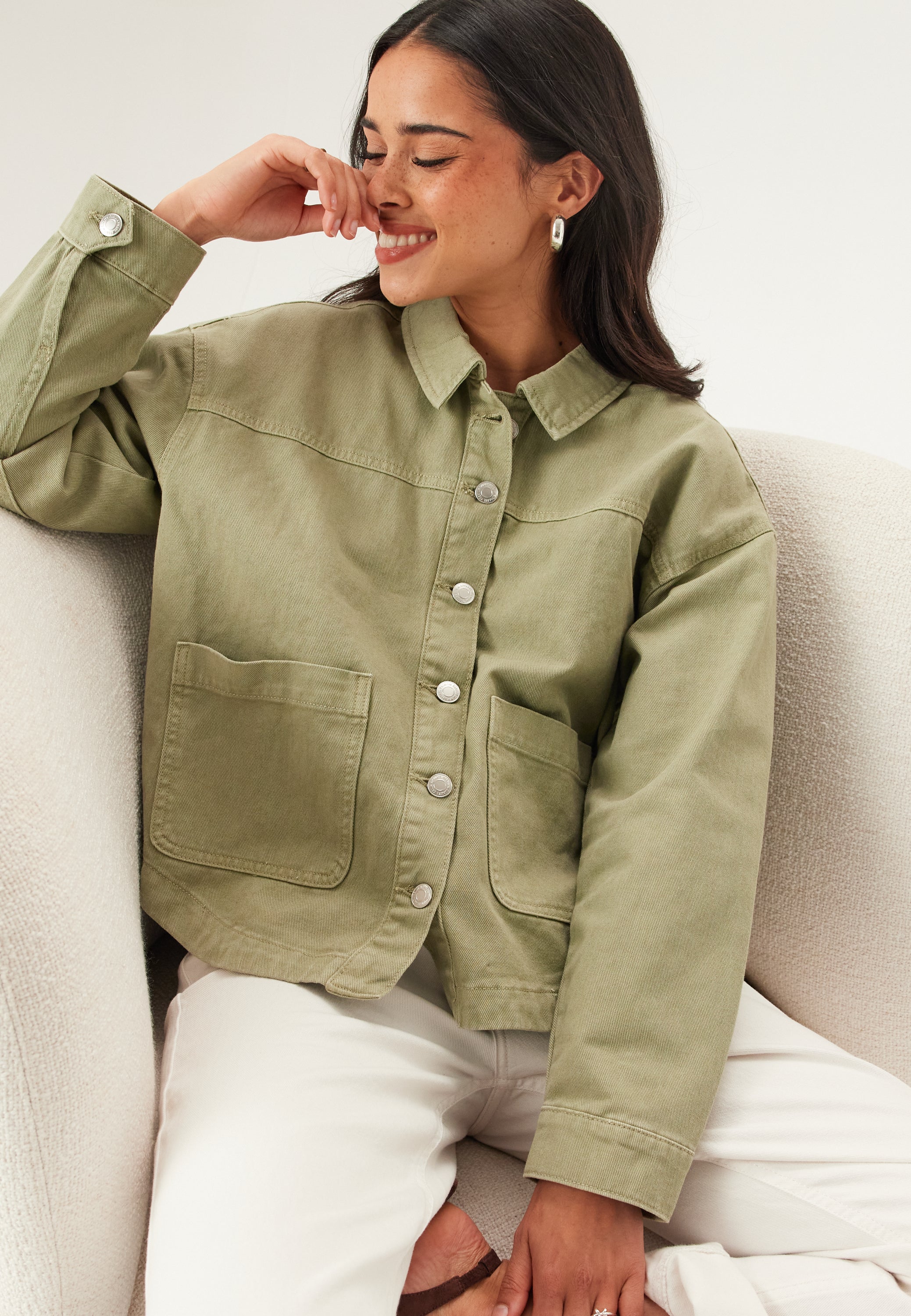 VERO MODA Vmjamie Ls Denim Shacket Mix N