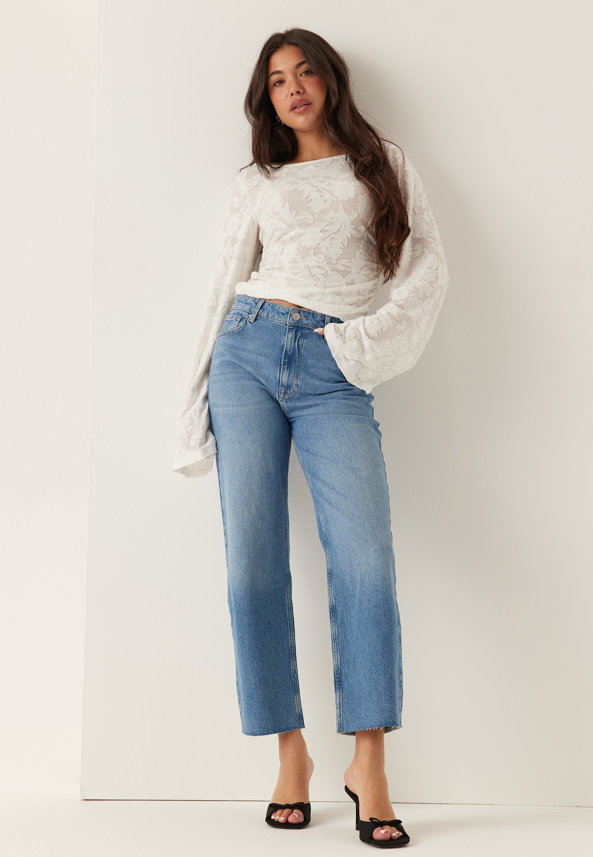 BUBBLEROOM Linn High Straight Ankle Jeans