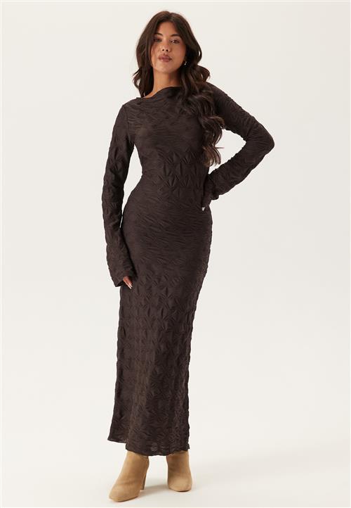 BUBBLEROOM Structure Long Sleeve Midi Dress