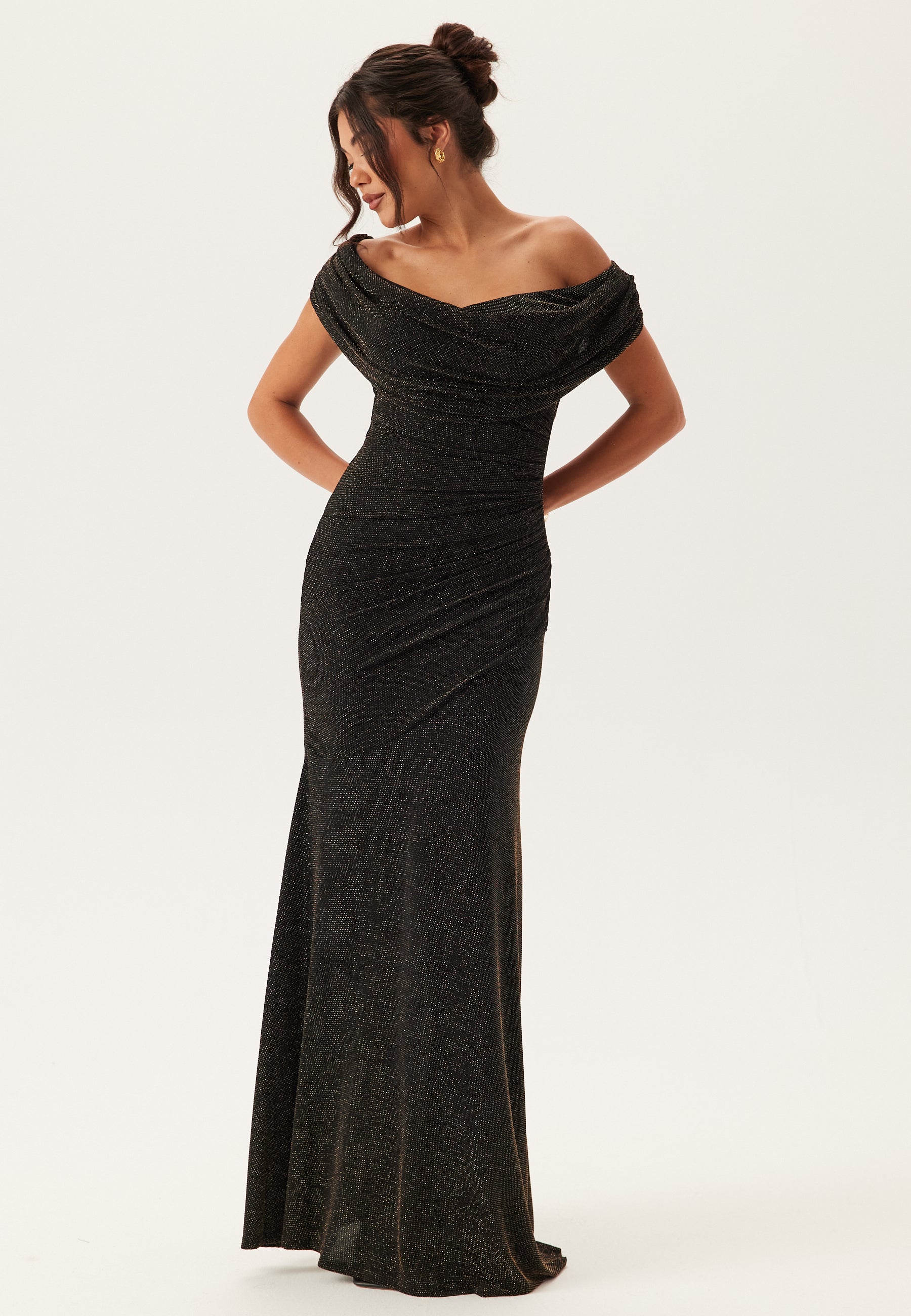 Goddiva Glitter Multi Way Maxi Dress
