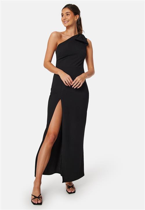 John Zack One Shoulder Bow Maxi Dress