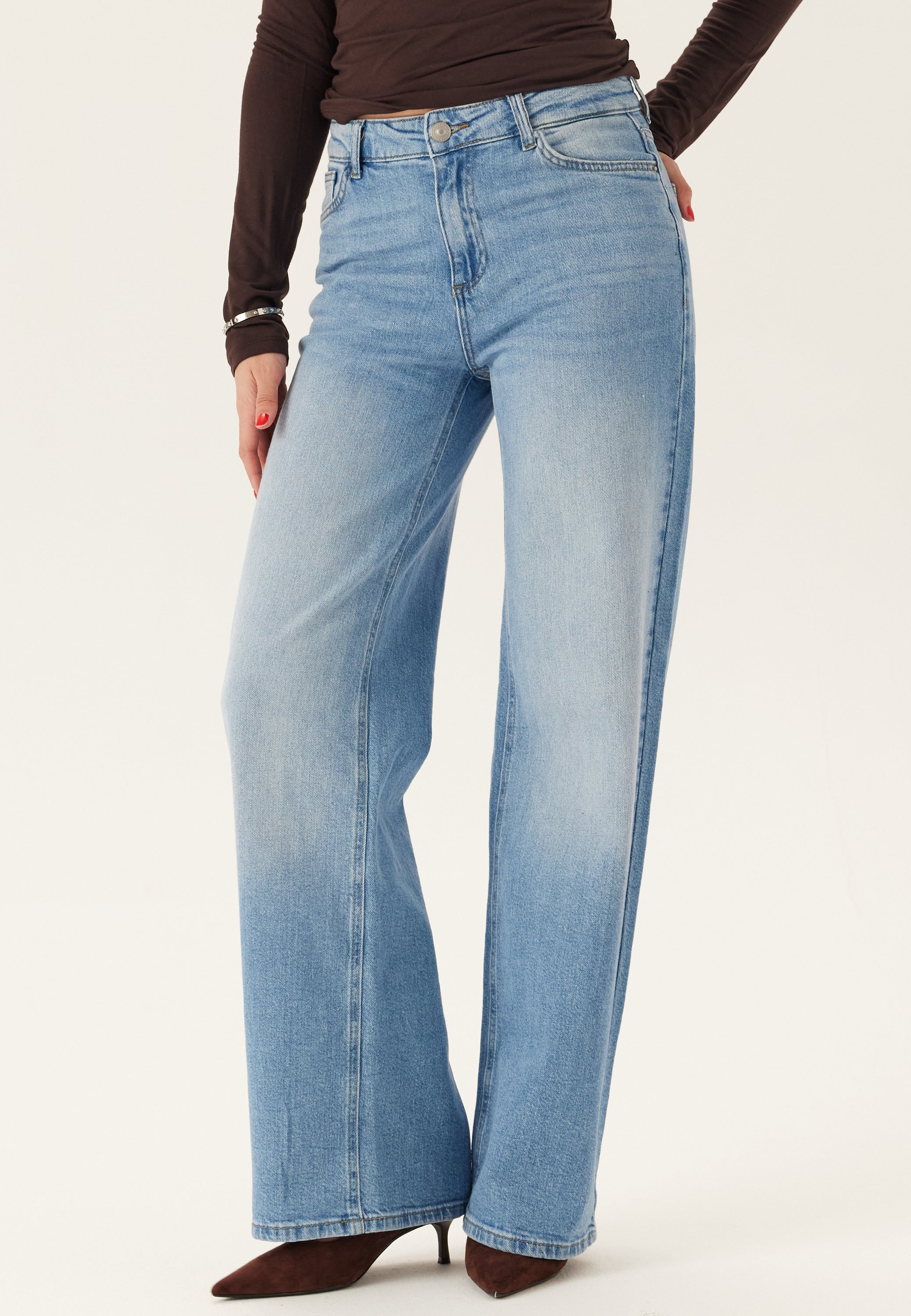 Pieces Pcsilke Mw Wide Jeans Noos