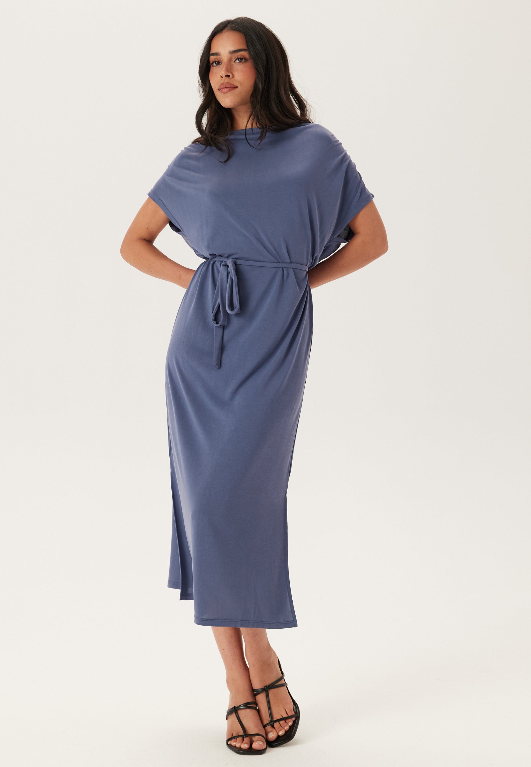VILA Vimodala Waterfall C/S Midi Dress
